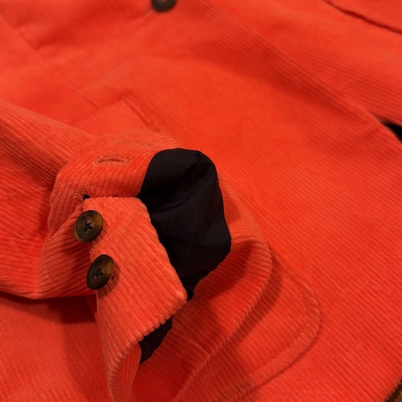 Boden The Victoria Corduroy Blazer Size 14R coral orange colorway spring - Picture 8 of 8